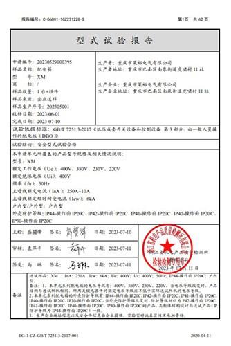 XM试验报告